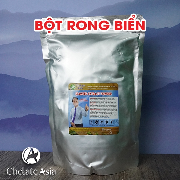 Bột rong biển (Seaweed extract powder) dạng bột, vảy tan 100% (gói 1kg)