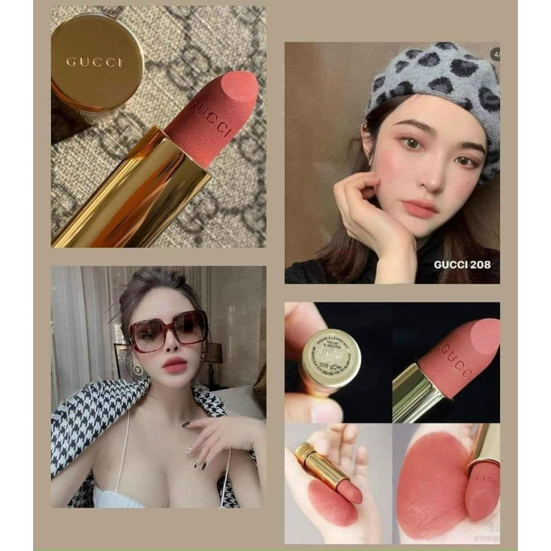 Son Gucci Matte màu 208, 505 full box full size