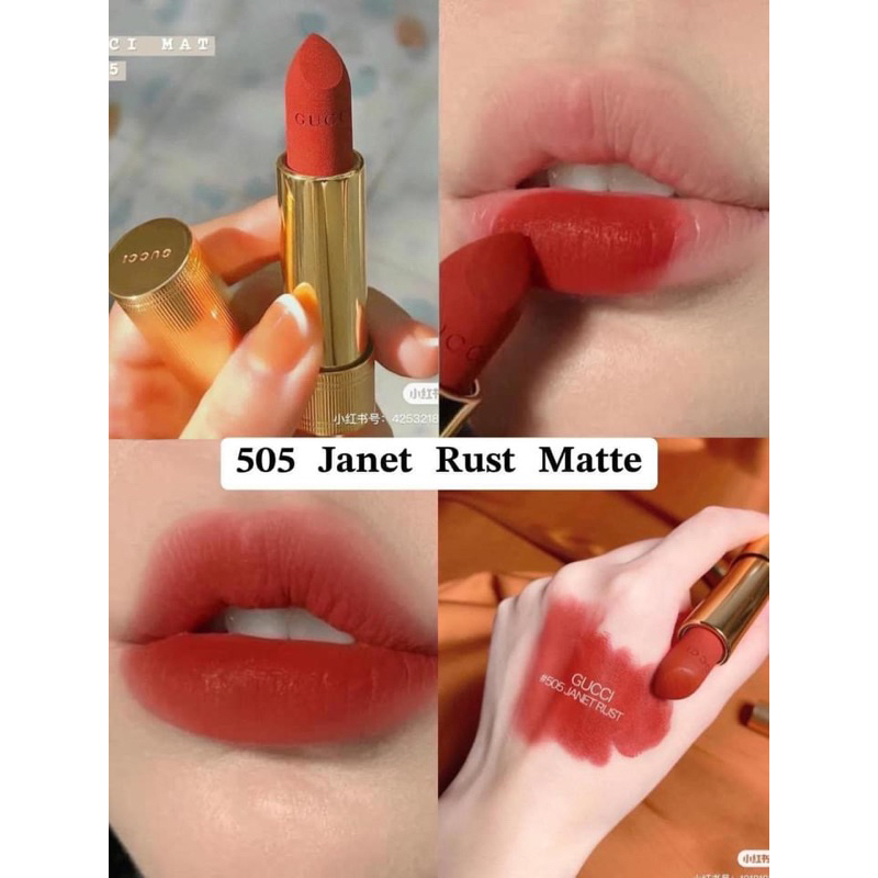 Son Gucci Matte màu 208, 505 full box full size