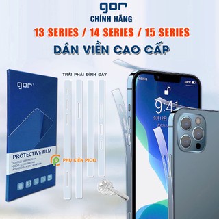 Dán viền Iphone 15 Pro Max / 14 Plus / Iphone 11 Pro trong suốt PPF tự phục hồi vết xước- Dán dẻo viền Iphone 13 Pro Max