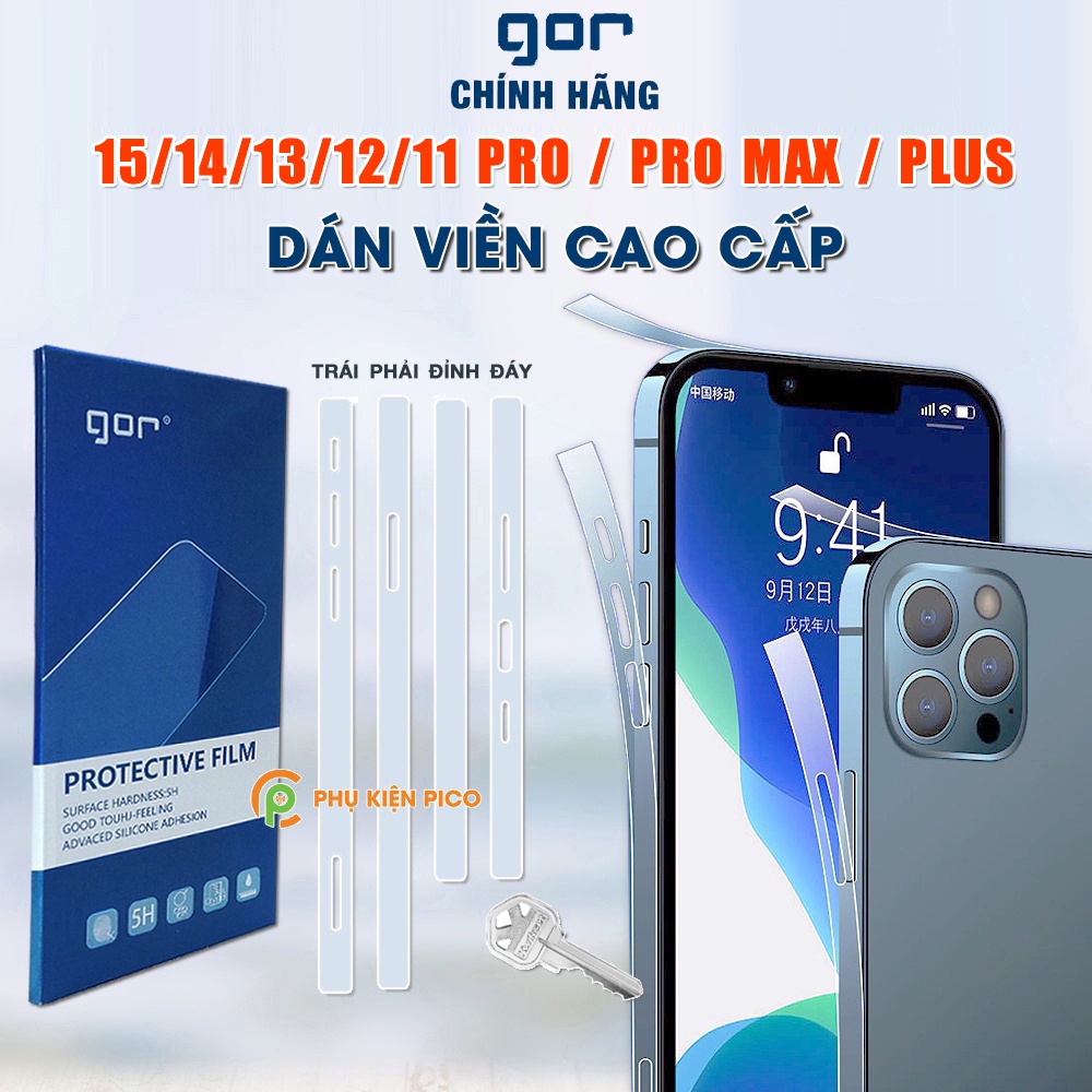 Dán viền Iphone 13 Pro Max / 14 Pro Max / 15 Plus / Iphone 12 Pro / Iphone 11 Pro dẻo trong suốt PPF phục hồi vết xước