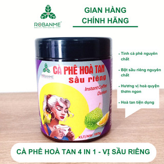 Cà phê hòa tan 4in1 - cà phê sữa vị sầu riêng, thơm béo, bột sầu riêng nguyên chất thơm, ngon, đậm đà