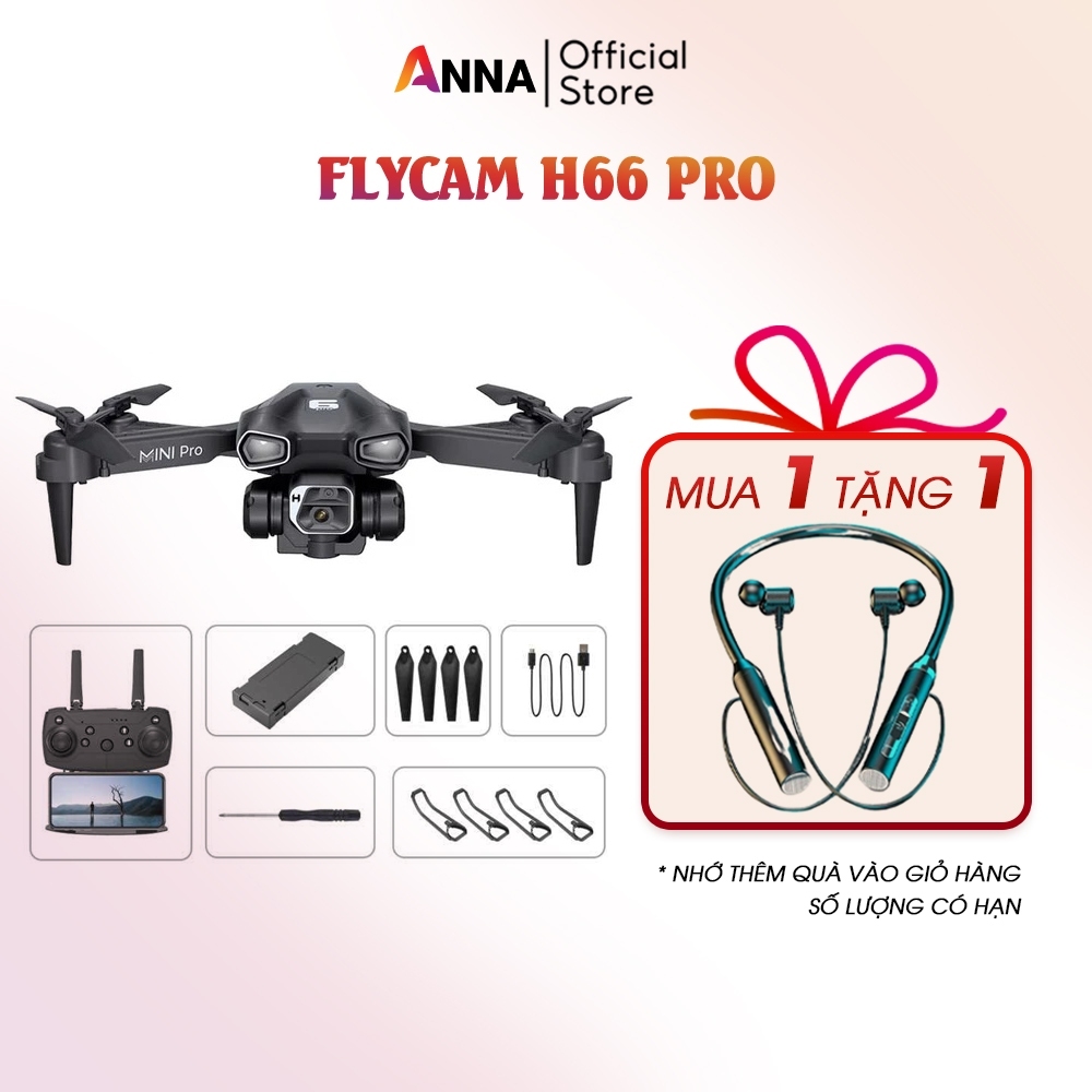 Flycam máy bay điều khiển từ xa Flycam mini H66 Pro Camera kép góc rộng phù hợp cho người mới chơi bảo hành 12 tháng | BigBuy360 - bigbuy360.vn