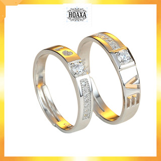 Nhẫn đôi Nam- Nữ HOAXA.STORE thiết kế hở dễ dàng điều chỉnh kích cỡ NT06