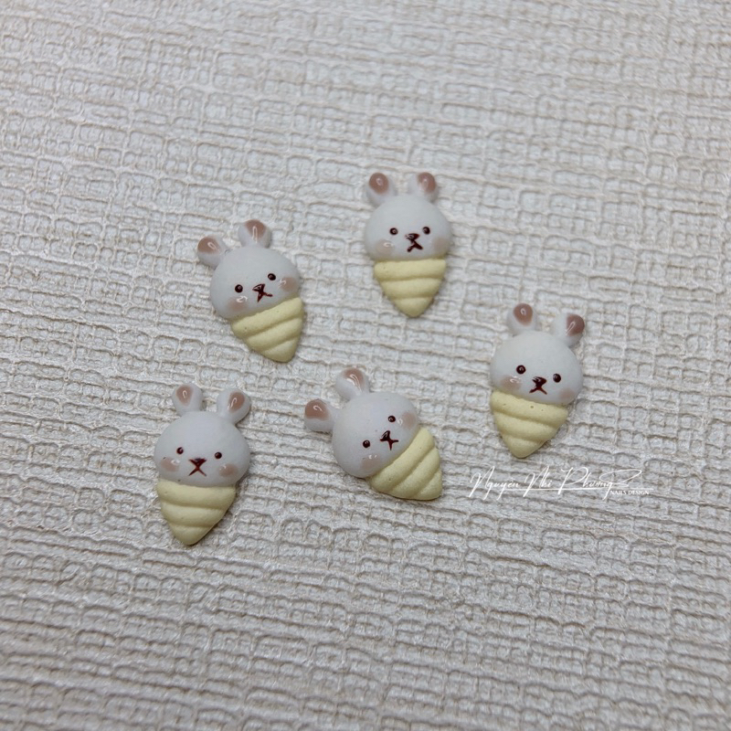 Charm thú bột nổi làm nail