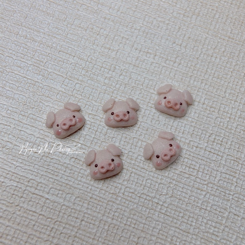 Charm thú bột nổi làm nail