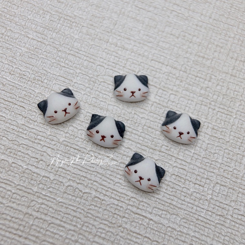 Charm thú bột nổi làm nail