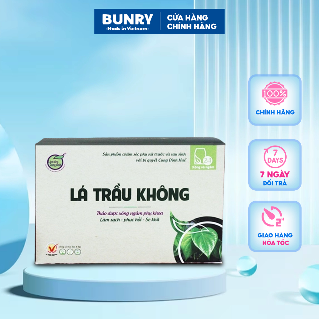 Lá trầu không xông vùng kín Bảo Nhiên loại bỏ mùi dịch sản cho mẹ sau sinh, lá trầu không làm se khít vùng kín BnrryShop