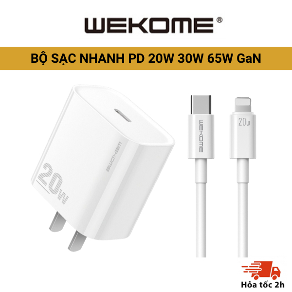 Bộ Sạc Nhanh PD 20W 30W 65W GaN USB-C To iph Dành cho 8/x/11/12/13/14 ,Cáp Sạc Nhanh