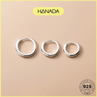 Bông Tai Bạc Hanada Khoen 1,2 cm Dày Size Đeo Đẹp Nhất Khuyên Tai Bạc Nam Nữ 0716-0884 B1-C1