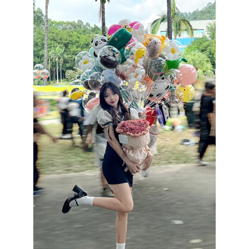 Cao gót mũi vuông gót trụ 8cm da bóng dành cho nữ kèm ảnh thật