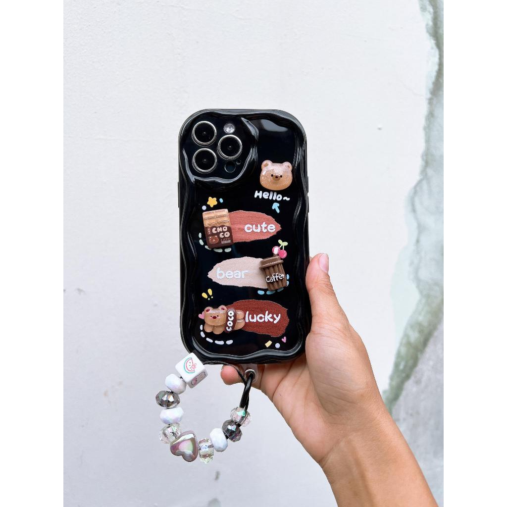 Ốp lưng iphone charm caffe kèm móc khóa 8plus, x, xs, xsmax, 11,11promax, 12, 12promax, 13promax, 14promax, 15promax