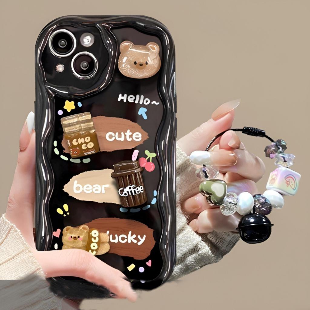 Ốp lưng iphone charm caffe kèm móc khóa 8plus, x, xs, xsmax, 11,11promax, 12, 12promax, 13promax, 14promax, 15promax
