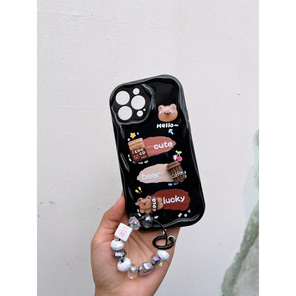 Ốp lưng iphone charm caffe kèm móc khóa 8plus, x, xs, xsmax, 11,11promax, 12, 12promax, 13promax, 14promax, 15promax