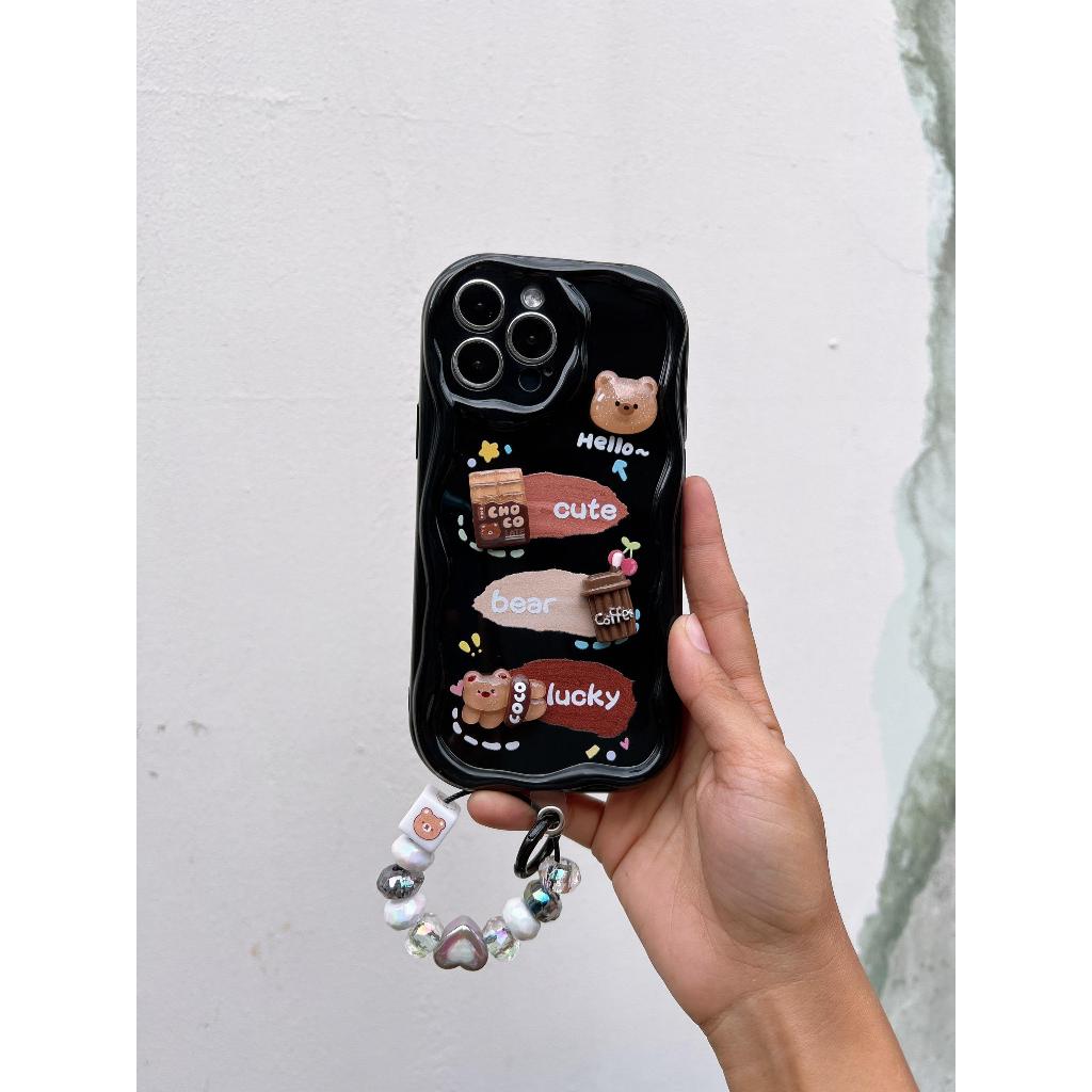 Ốp lưng iphone charm caffe kèm móc khóa 8plus, x, xs, xsmax, 11,11promax, 12, 12promax, 13promax, 14promax, 15promax