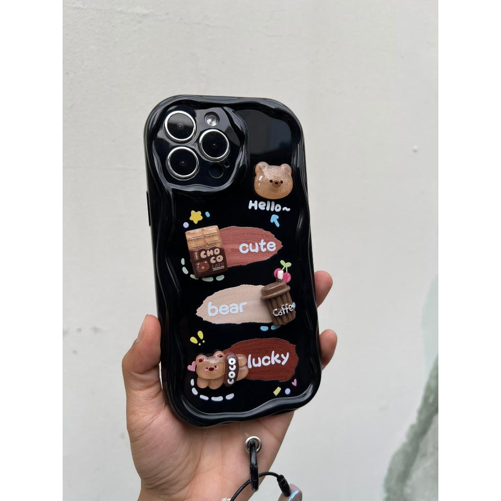 Ốp lưng iphone charm caffe kèm móc khóa 8plus, x, xs, xsmax, 11,11promax, 12, 12promax, 13promax, 14promax, 15promax