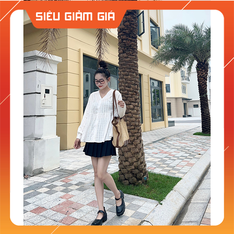 Áo Babydoll Thô Sọc Caro Hàng Quảng Châu M2612-Teen 888