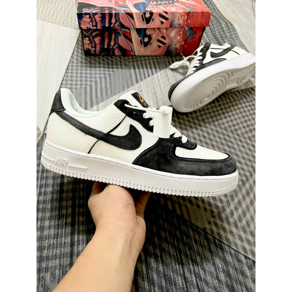 Giày sneaker Af1 Xám Lông Chuột Nam Nữ Bản Classic, Giày Sneaker Air Force 1 Xám Lông Chuột Canvas Đủ Size Full Bill Box