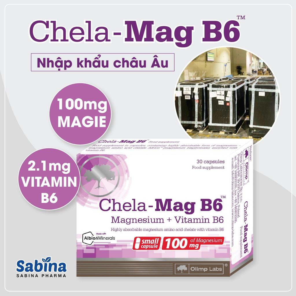 Chela-Mag B6 – Giúp Bổ sung Magie và Vitamin B6 cho mẹ bầu và sau sinh (Hộp 30 viên)-Nhập khẩu chính hãng