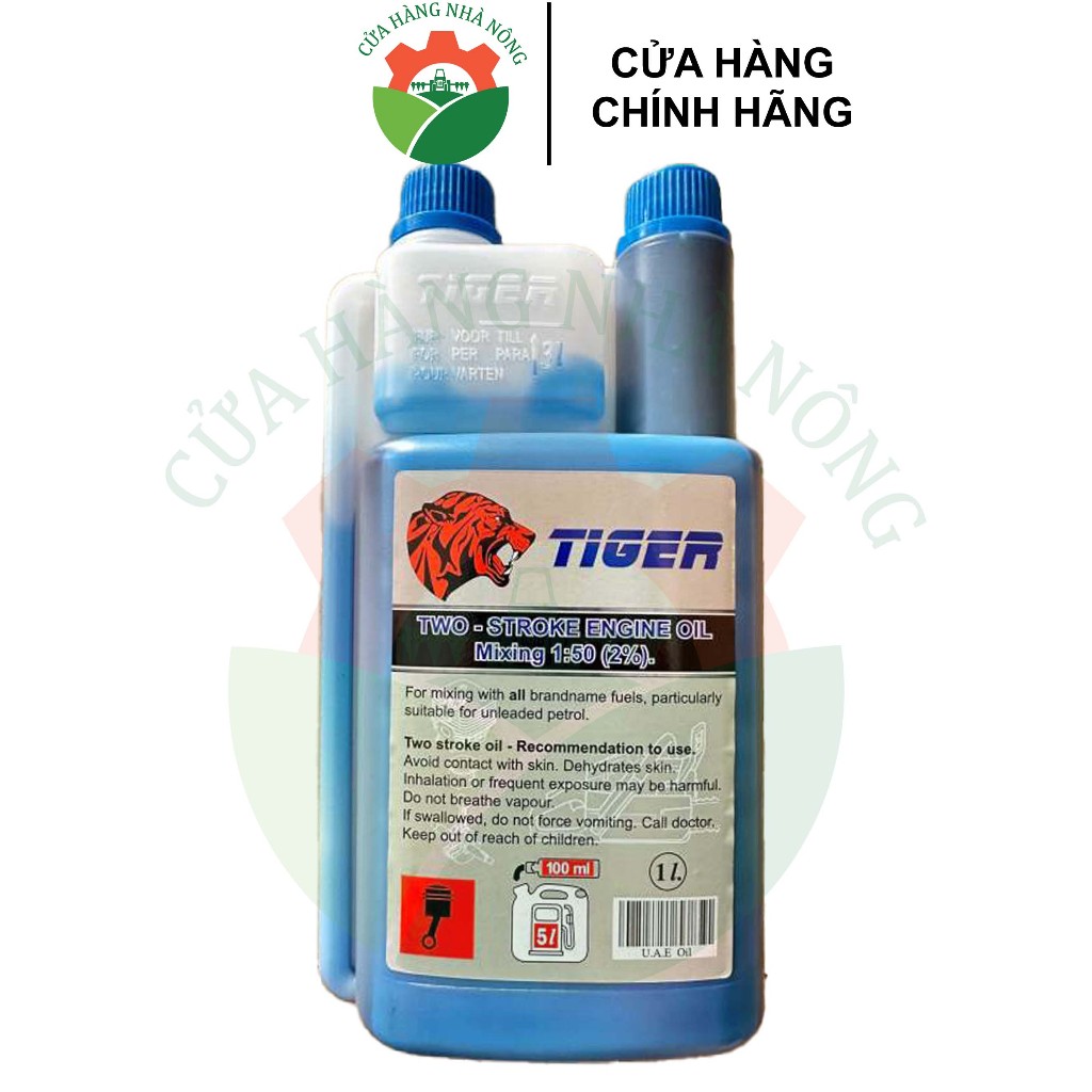Nhớt 2 thì TIGER 1L xanh/đỏ chính hãng