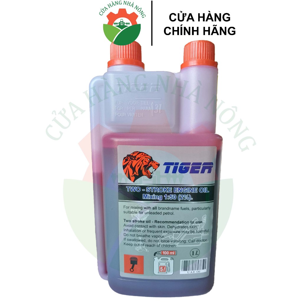 Nhớt 2 thì TIGER 1L xanh/đỏ chính hãng