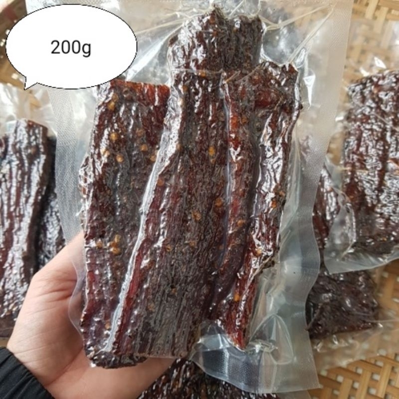 Thịt lợn gác bếp 500g. MQ FOOD kèm chẩm chéo thơm ngon