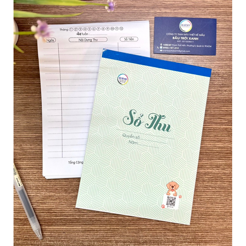 Sổ thu - sổ chi riêng lẻ khổ a5 / 70 tờ quyển giấy 80gsm