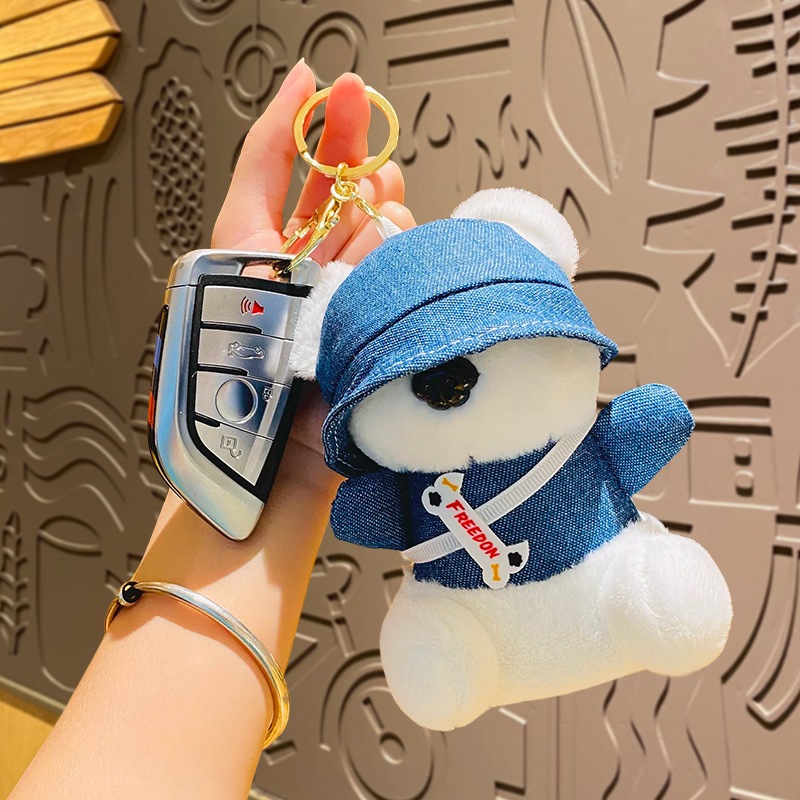 Móc Khóa gấu bông,móc khóa cute gấu bông đáng yêu treo balo túi xách