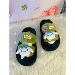  dép nữ .dép lê .dép lông quai ngang gắn thỏ nhỏ siu cute .tăng 1 size 