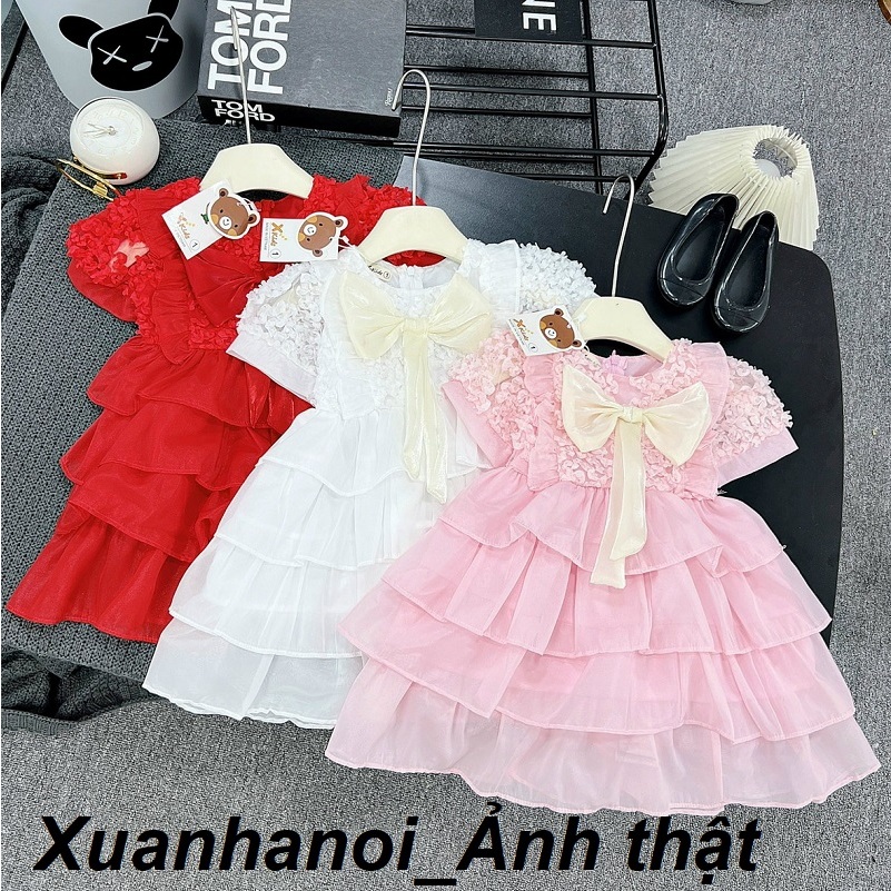 Váy bé gái Váy công chúa 4 tầng diện tết 10-30kg XHN1469