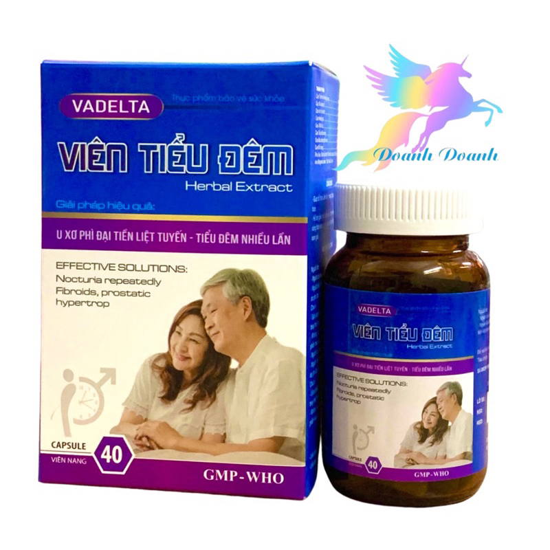 Viên Tiểu Đêm VADELTA Vinaphar- Lọ 40 viên- Giúp bổ thận, ấm bàng quang, tăng cường chức năng thận