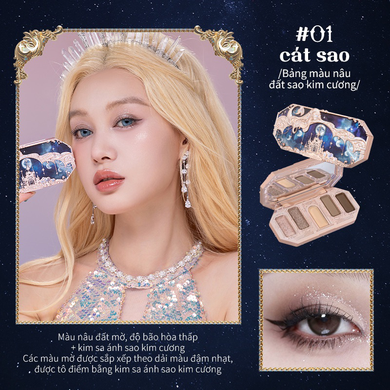 BẢNG MẮT FLOWER KNOWS MERMAID MOOLIGHT SẴN 01,2