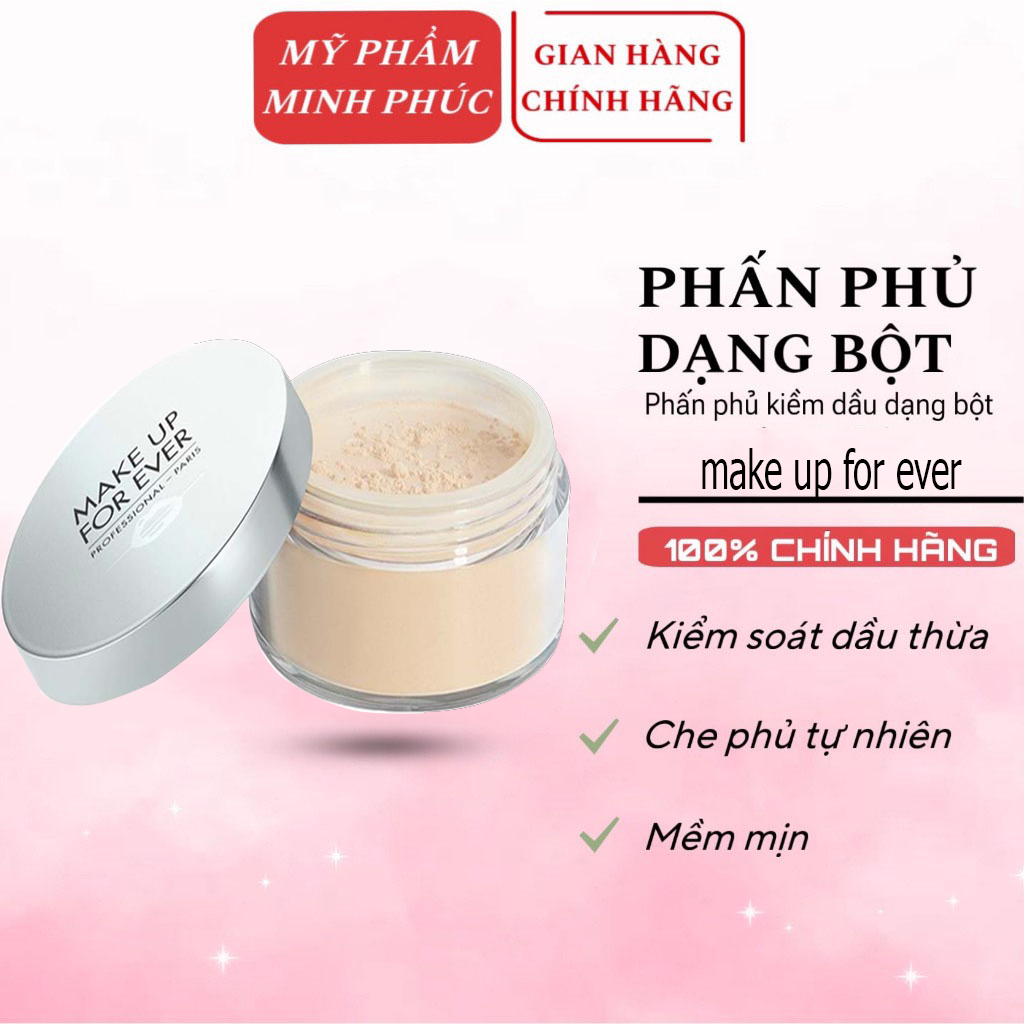 Phấn phủ bột Make Up For Ever HD Setting Powder kiềm dầu lâu trôi tông tự nhiên