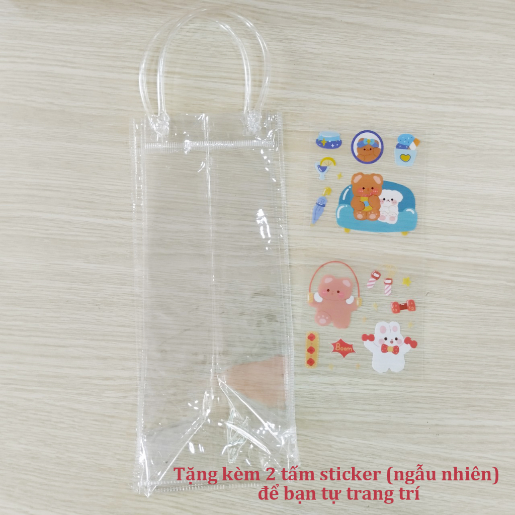 Túi nhựa PVC trong suốt đựng bình nước