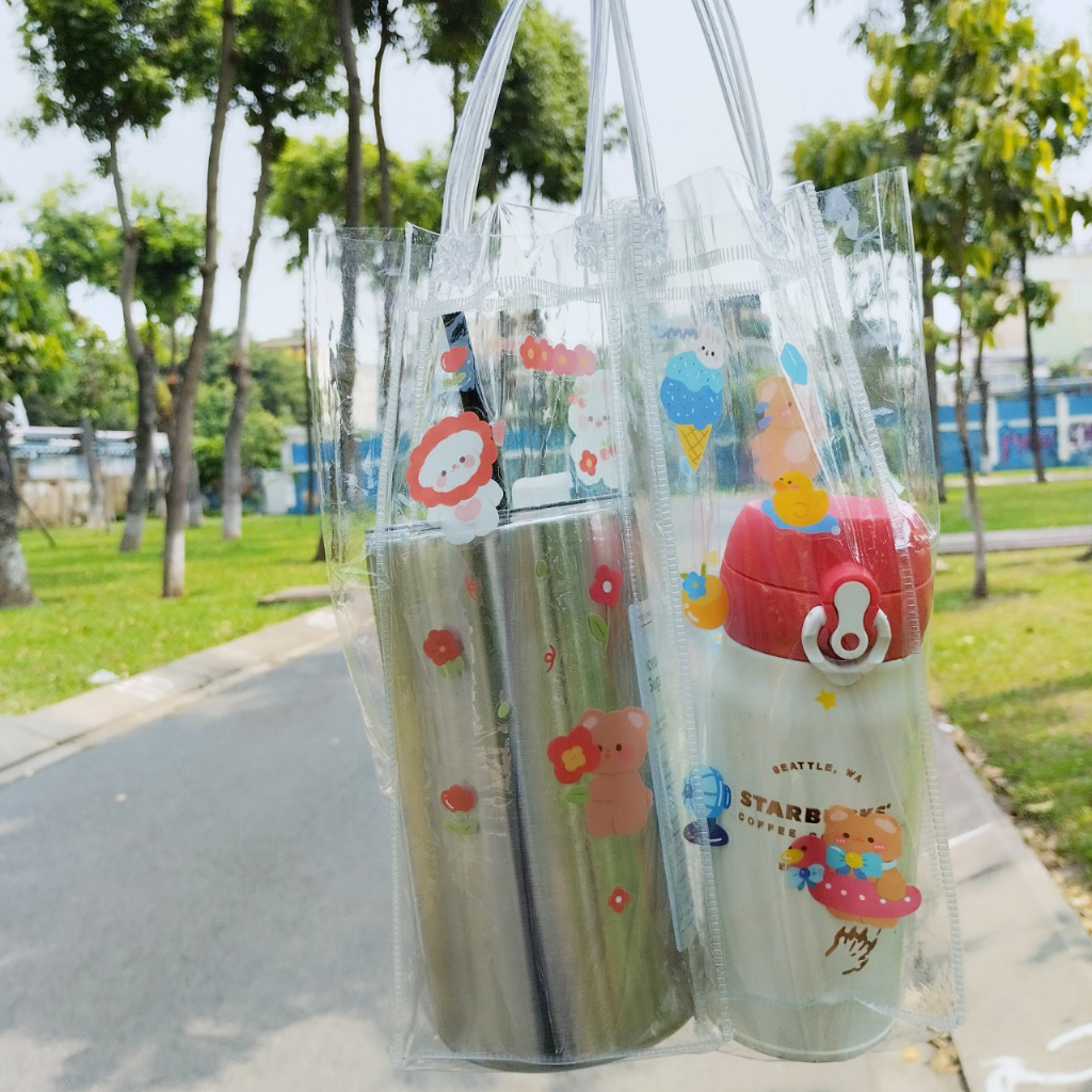 Túi nhựa PVC trong suốt đựng bình nước