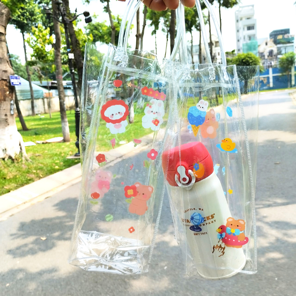 Túi nhựa PVC trong suốt đựng bình nước