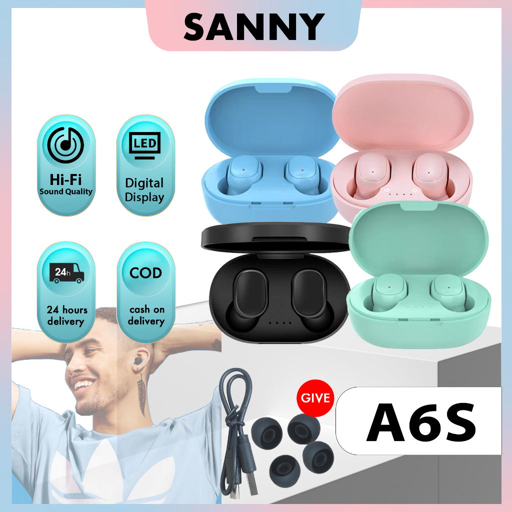 Tai nghe Bluetooth di độngTWS A6S Tai nghe âm thanh nổi không dây thực sự HD Không có độ trễ