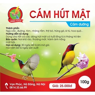 Cám chim hút mật cường phạm, cám số 0, số 1, số 2 - khối lượng 100g