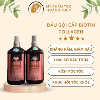 Dầu gội cặp biotin collagen dầu gội xả phục hồi tóc hư tổn, giúp tóc suôn mượt 1000ml/ cặp