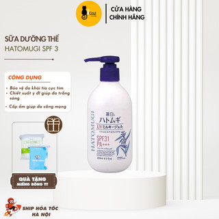 Sữa Dưỡng Thể Chống Nắng Reihaku Hatomugi SPF31 PA+++ UV Care & Moisturizing Milky Gel 250ml