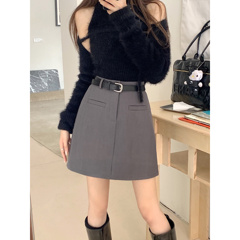 Chân váy chữ A basic 2 màu siêu xinh