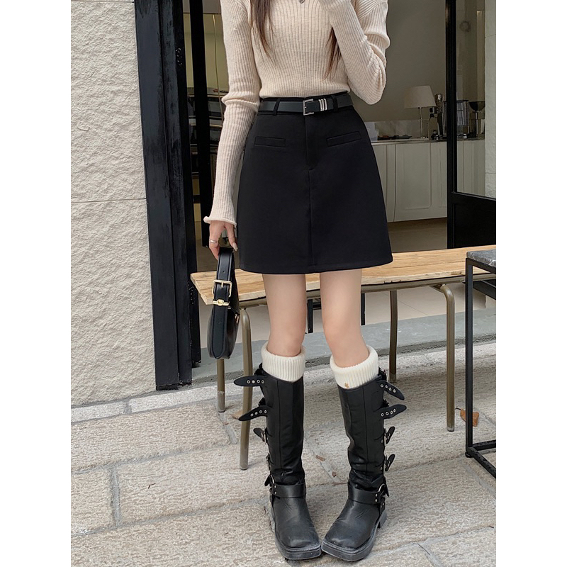 Chân váy chữ A basic 2 màu siêu xinh