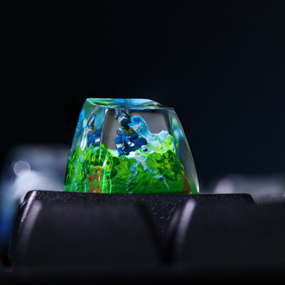 Keycap Hatake Kakashi, Nút bàn phím anime Naruto, Keycap lẻ SA profile, Keycap artisan handmade