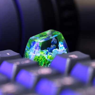 Keycap Hatake Kakashi, Nút bàn phím anime Naruto, Keycap lẻ SA profile, Keycap artisan handmade