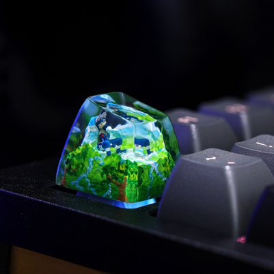 Keycap Hatake Kakashi, Nút bàn phím anime Naruto, Keycap lẻ SA profile, Keycap artisan handmade