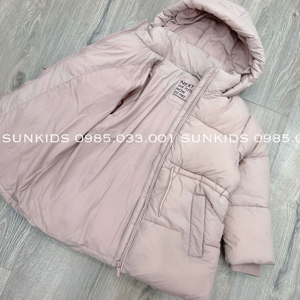 Áo khoác phao NE XT dày dặn bé gái dây rút eo