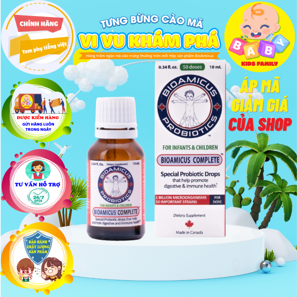 Men vi sinh 10 chủng BioAmicus Complete 10ml