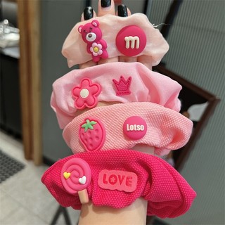 Set 4 Dây Cột Tóc Scrunchie Màu Ngẫu Nhiên - Chun Cột Tóc, Thun Cột Tóc Dễ Thương