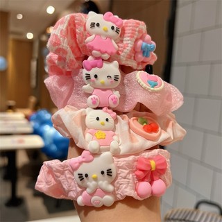 Set 4 Dây Cột Tóc Scrunchie Màu Ngẫu Nhiên - Chun Cột Tóc, Thun Cột Tóc Dễ Thương