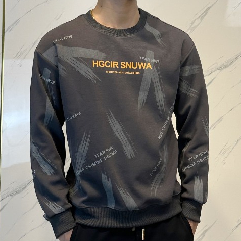 Áo sweater nam quảng châu, áo thun dài tay form relugar cổ tròn thời trang